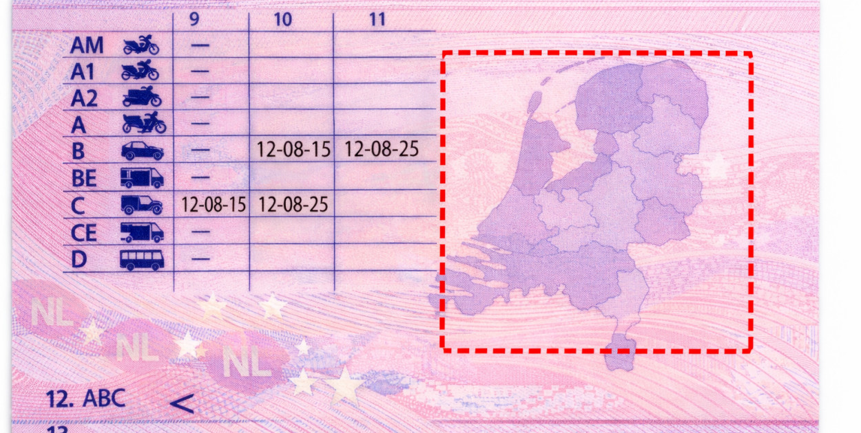 Prawa jazdy z nieaktualną mapą